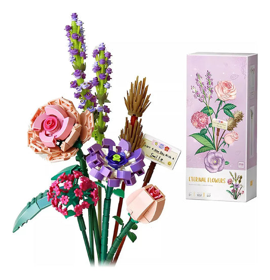 48 Bloques De Flores Artificiales Para Armar 547pzs por Mayoreo