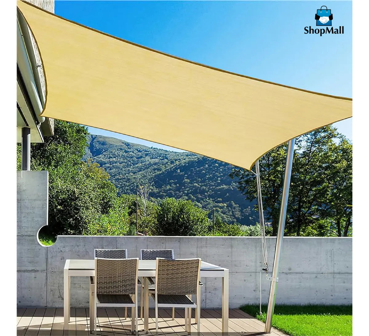 12 Malla Sombra Exteriores Con Cuerda 4x3 Mts Bloqueo Uv por Mayoreo