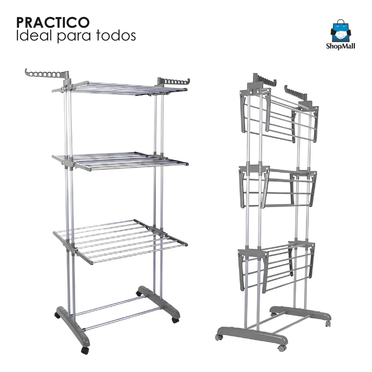 6 Tendedero Plegable De Ropa Portátil Retráctil  Perchero por Mayoreo