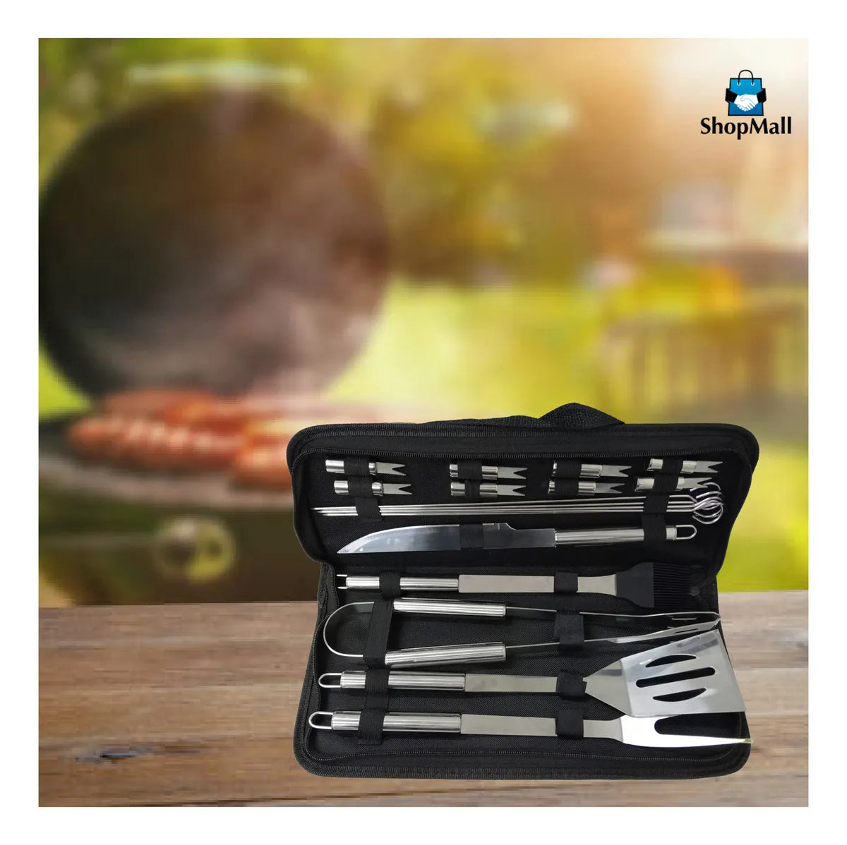 12 Kit Accesorios Y Utensilios Para Carne Asada por Mayoreo