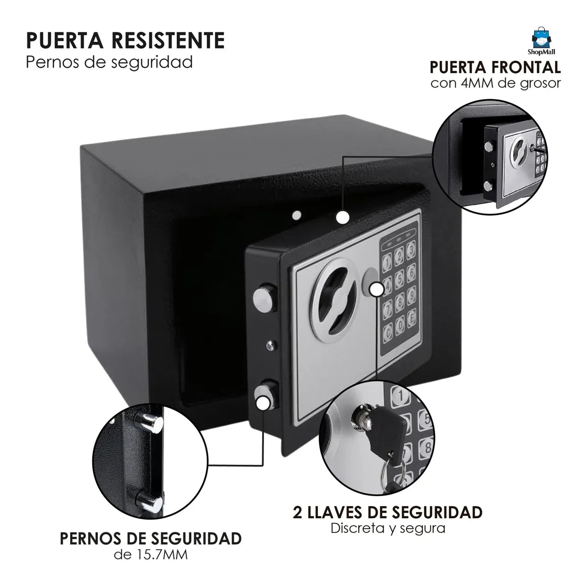 50 Cajas Fuerte De Seguridad Electrónica Codigo Digital Y Llave por Mayoreo