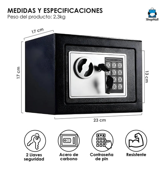 50 Cajas Fuerte De Seguridad Electrónica Codigo Digital Y Llave por Mayoreo