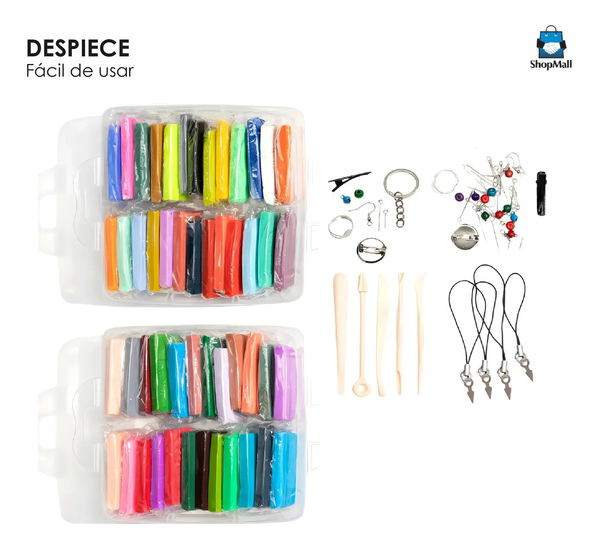 8 Kits de Arcilla Polimérica Moldeable con 70pcs Niños Juguete por Mayoreo
