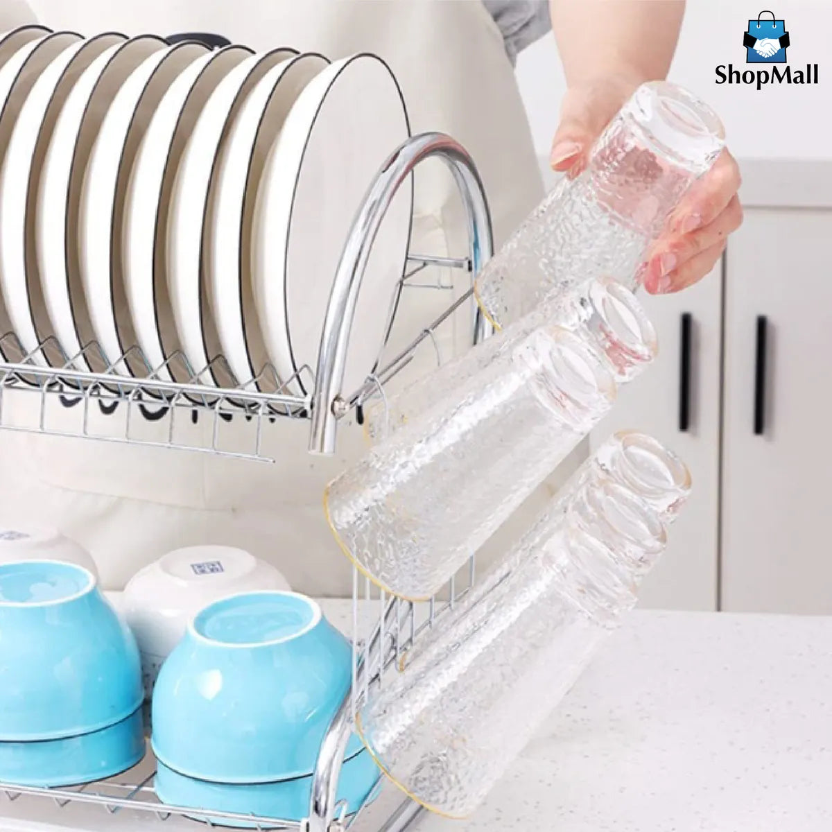 12 Escurridor Trastes 2 Niveles Acero Inoxidable Cocina por Mayoreo