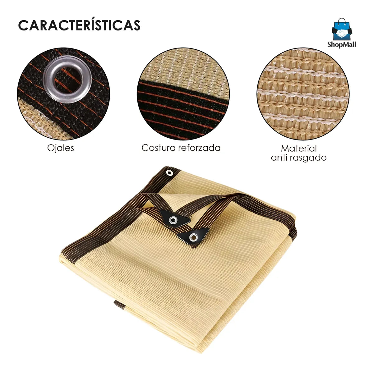 12 Malla Sombra Exteriores Con Cuerda 4x3 Mts Bloqueo Uv por Mayoreo