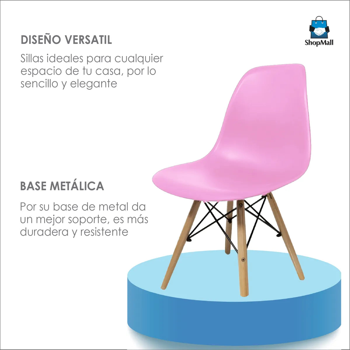 20 Sillas Eames de Madera para Cafetería, Hogar y Jardín por Mayoreo