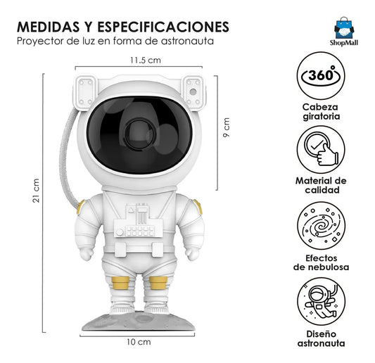 24 Proyectores De Estrella Galaxia Astronautas Lampara De Noche 127V Color de la estructura Blanco por Mayoreo