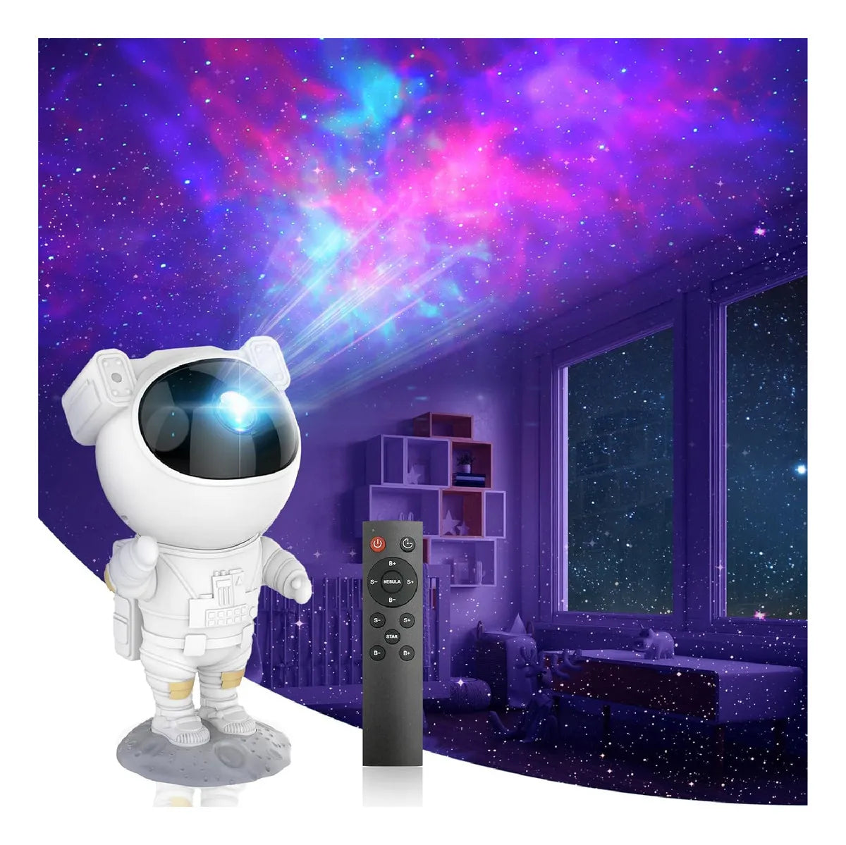 24 Proyectores De Estrella Galaxia Astronautas Lampara De Noche 127V Color de la estructura Blanco por Mayoreo