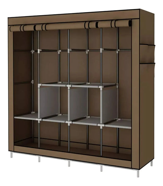 10 Closet Organizador Ropa Portátil Color Café por Mayoreo