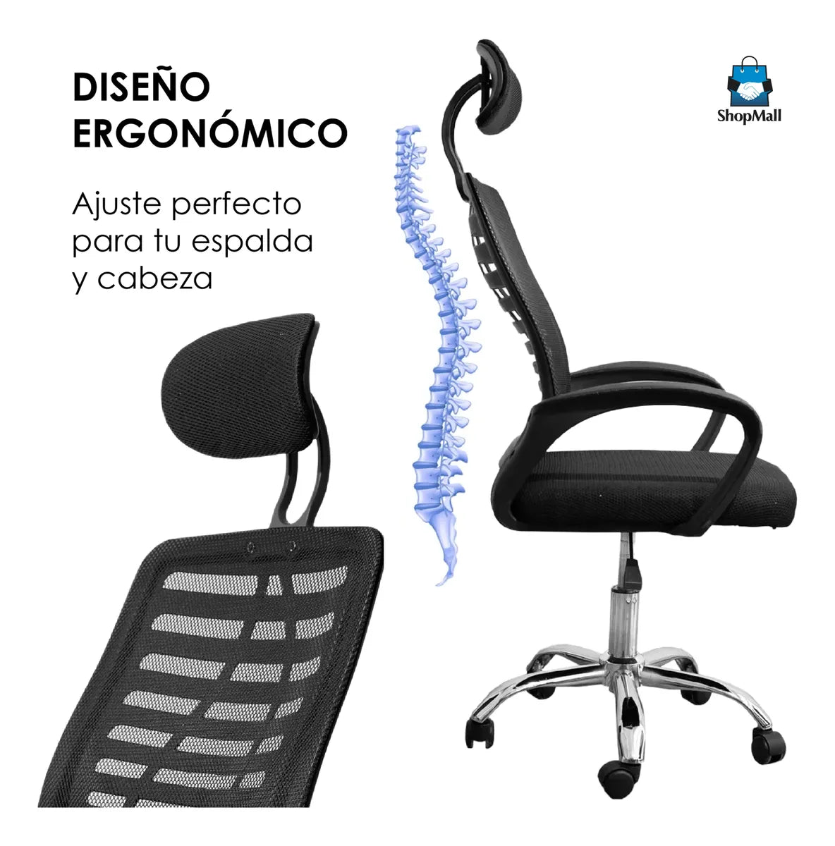 5 Sillas De Escritorio Ergonómica Reclinable Tapizado Mesh por Mayoreo