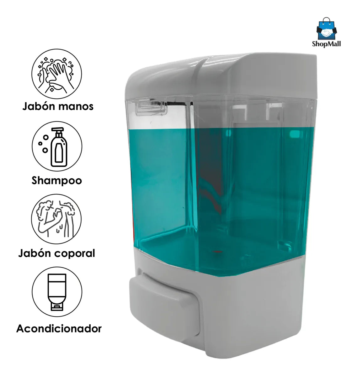 5 Dispensadores De Jabón Liquido/gel Para Baño 800ml por Mayoreo