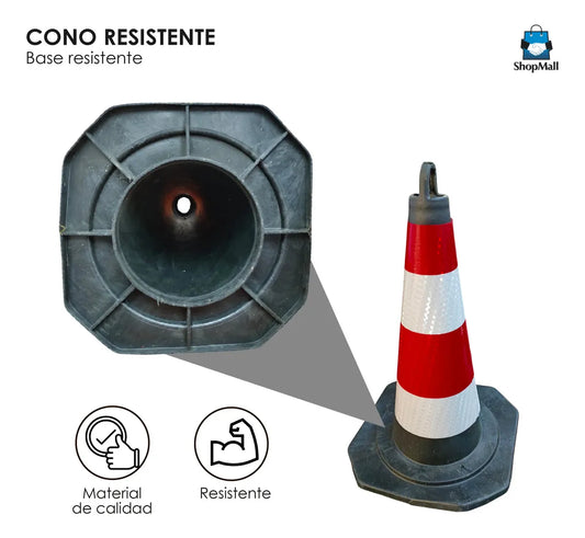 15 Conos De Goma Transito Seguridad Reflejante Vial Señalización Color Rojo