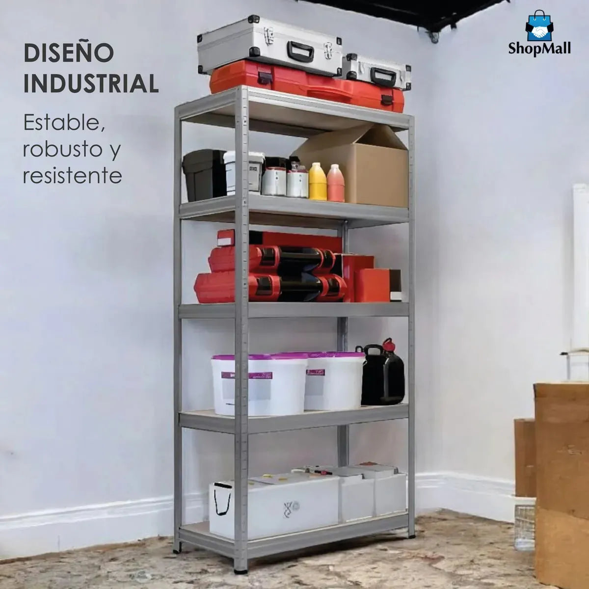 12 Estantes Metálico Anaquel Organizador Hogar 5 Niveles Madera por Mayoreo
