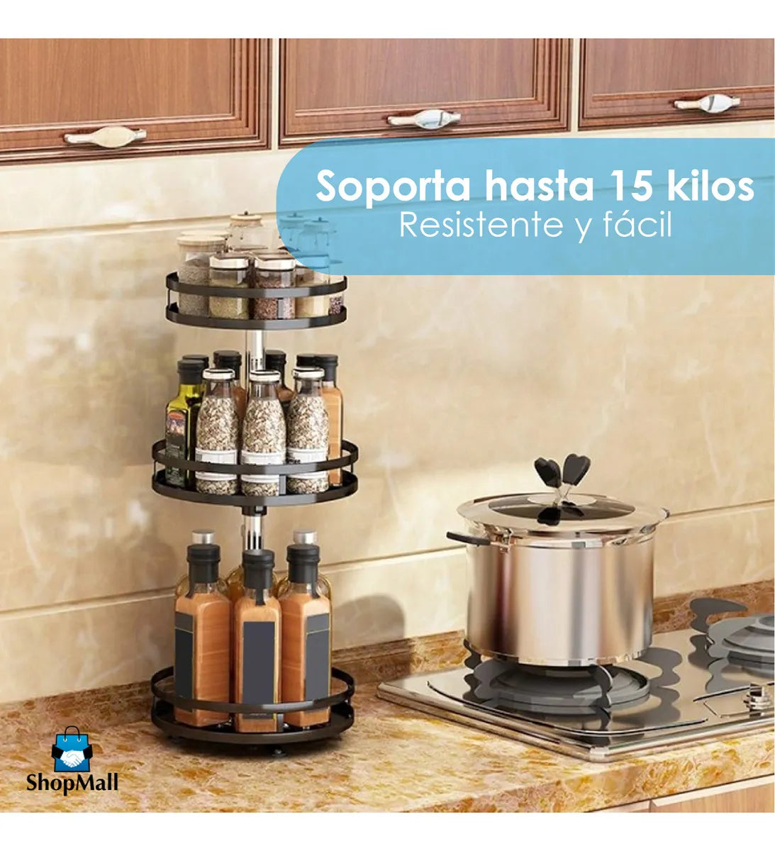 10 Estantes Giratorios De 3 Niveles Ajustable por Mayoreo