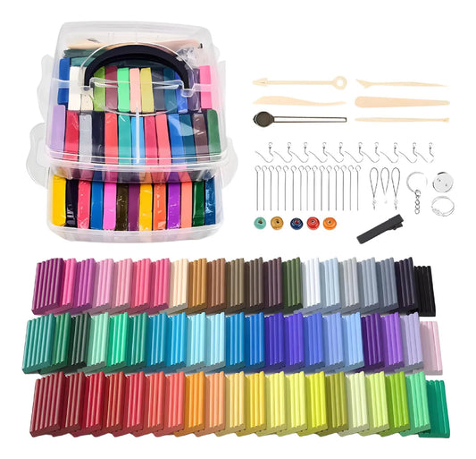 8 Kits de Arcilla Polimérica Moldeable con 70pcs Niños Juguete por Mayoreo