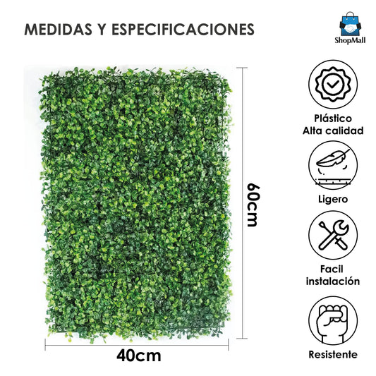 300 Muros Verdes Artificiales 60x40cm por Mayoreo