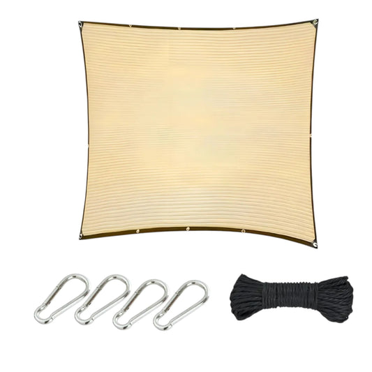 12 Malla Sombra Exteriores Con Cuerda 4x3 Mts Bloqueo Uv por Mayoreo