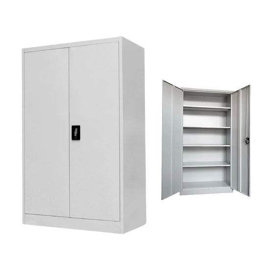 7 Gabinetes Metálico Universal 4 Niveles Color Gris Claro por Mayoreo