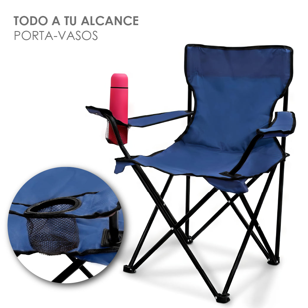 2 Sillas Playeras Plegable Portatil Para Exteriores Camping por Mayoreo