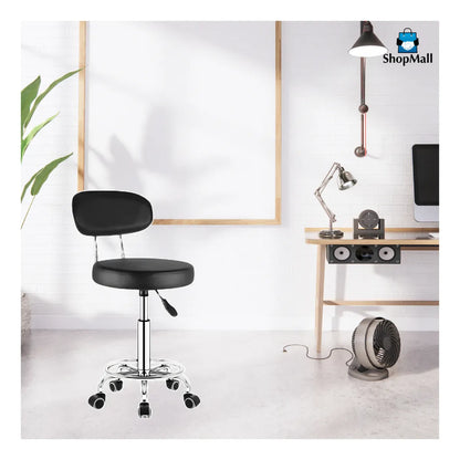 6 Silla Banco Taburete Oficina 360° Ajustable Con Respaldo por Mayoreo