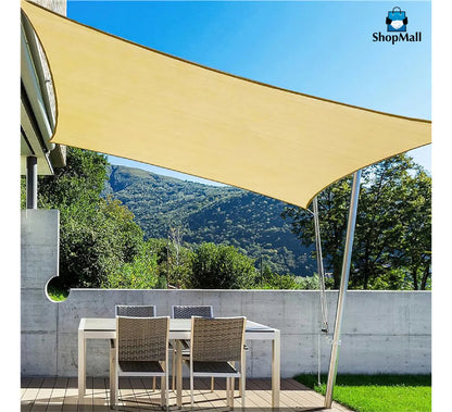 12 Malla Sombra Exteriores Con Cuerda 4x3 Mts Bloqueo Uv por Mayoreo