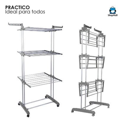 6 Tendedero Plegable De Ropa Portátil Retráctil  Perchero por Mayoreo