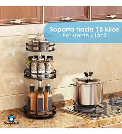 10 Estantes Giratorios De 3 Niveles Ajustable por Mayoreo