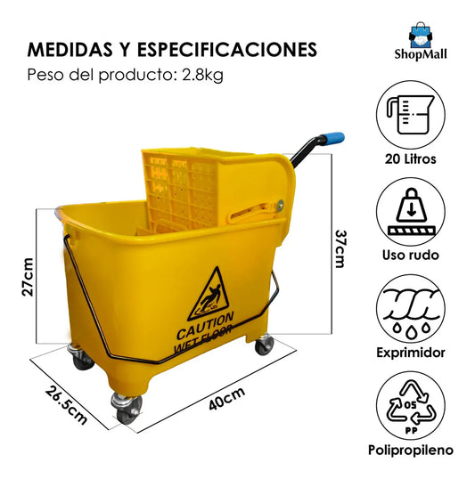 Baldes Centrífugo Amarillo 20 L por Mayoreo